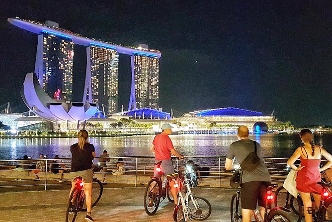 Marina Bay Night Cycling Tour - Merlion Park, Fullerton, and the Esplanade