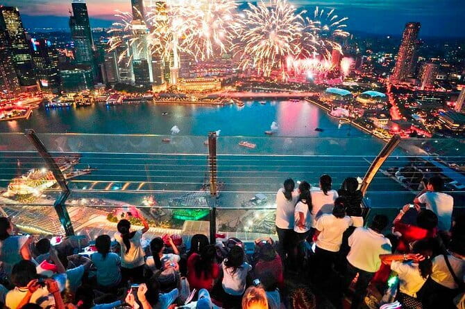 Marina Bay Sands SkyPark Observation Deck ticket in Singapore - The sunset view and Singapore after dark