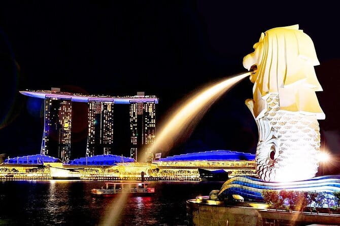 Private Singapore Night City Tour with Driver - Singapore after sunset, seen by private car