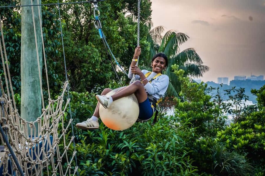 Sentosa Island: Ticket to Mega Adventure Park - MegaClimb, 36 obstacles in the trees