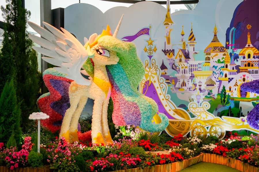 Singapore: Disney Garden of Wonder at Floral Fantasy - The wider Gardens by the Bay setting